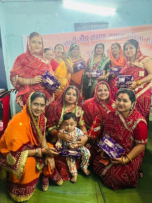 राजस्थानी गौड़ ब्राम्हण समाज महिला मंडल का तिलकुटा चौथ पर आयोजन