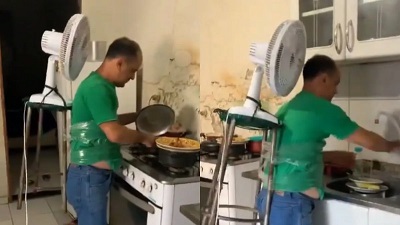 VIDEO : गर्मी से बचने के लिए शख्स ने किया जबरदस्त जुगाड़… एक बार जरूर देखें वायरल Video