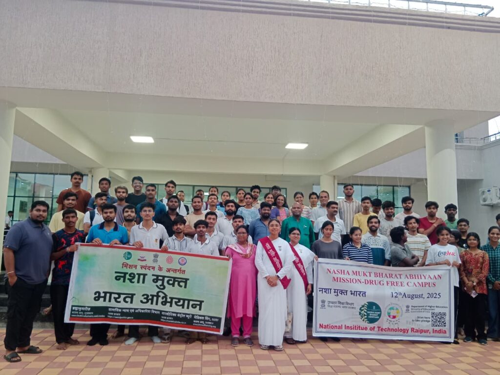 एनआईटी रायपुर में नशा मुक्त भारत अभियान की 5वीं वर्षगांठ पर जागरूकता सत्र आयोजित