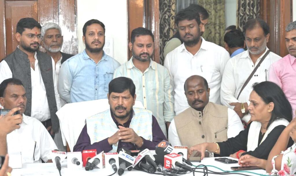 सामाजिक न्याय एवं अधिकारिता राज्य मंत्री श्री रामदास अठावले का छत्तीसगढ़ प्रवास