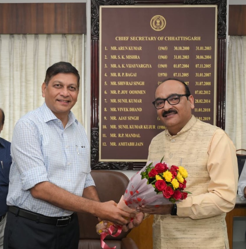 ’छत्तीसगढ़ के नवनियुक्त मुख्य सचिव श्री विकासशील ने कार्यभार संभाला’