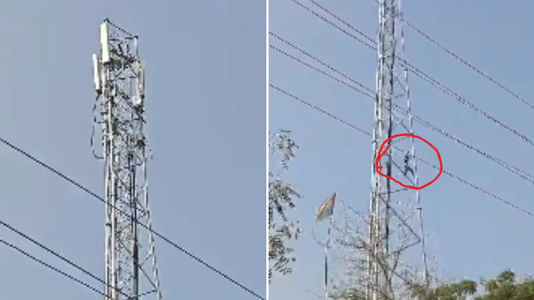 युवक, युवती से शादी करने की जिद पर मोबाइल टॉवर पर चढ़ा ,बैलेंस बिगड़ा तो 35 फीट नीचे आ गिरा; मौत…