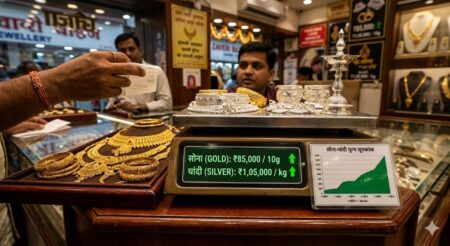 पिछले 10 दिन में चांदी हुई 10,000 रुपये महंगी, सोना भी 6600 रुपये चढ़ा, जानिए आज कहां पहुंच गए रेट