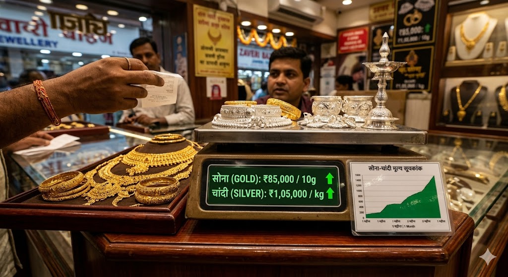 सोने-चांदी की कीमतों में जबरदस्त उछाल, जानिए भाव