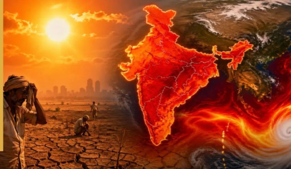 मौसम विभाग के नए नक्शे में भीषण गर्मी के कारण लाल और काले रंग में डूबा दिख रहा पूरा भारत…