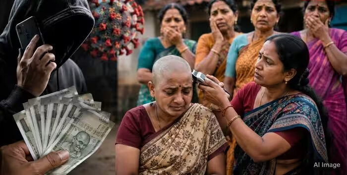 ठगों ने कहा-सिर मुंडवाने पर सरकार देगी 15 हजार, पूरे गांव को गंजा करने की प्लानिंग की, 3 महिलाओं ने कटवाए बाल