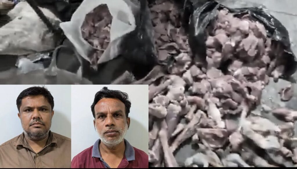 पुलिस ने मीट शॉप के मालिक और 1 वर्कर को पकड़ा,मटन के नाम पर बीफ की सप्लाई किए जाने का मामला आया सामने…