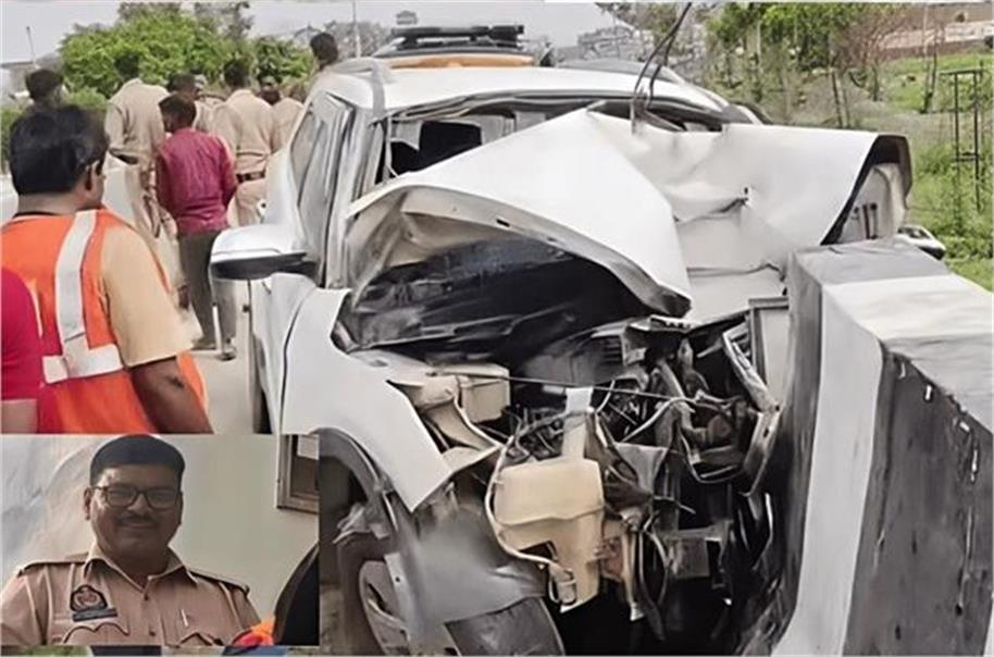 100 की स्पीड से पुलिया से टकराई कार, सिपाही समेत 3 की मौत, 2 की हालत नाजुक