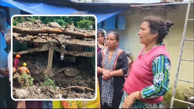 मसूरी में आफत की बारिश! मलबे ने मचाई तबाही, बाल-बाल बचा परिवार