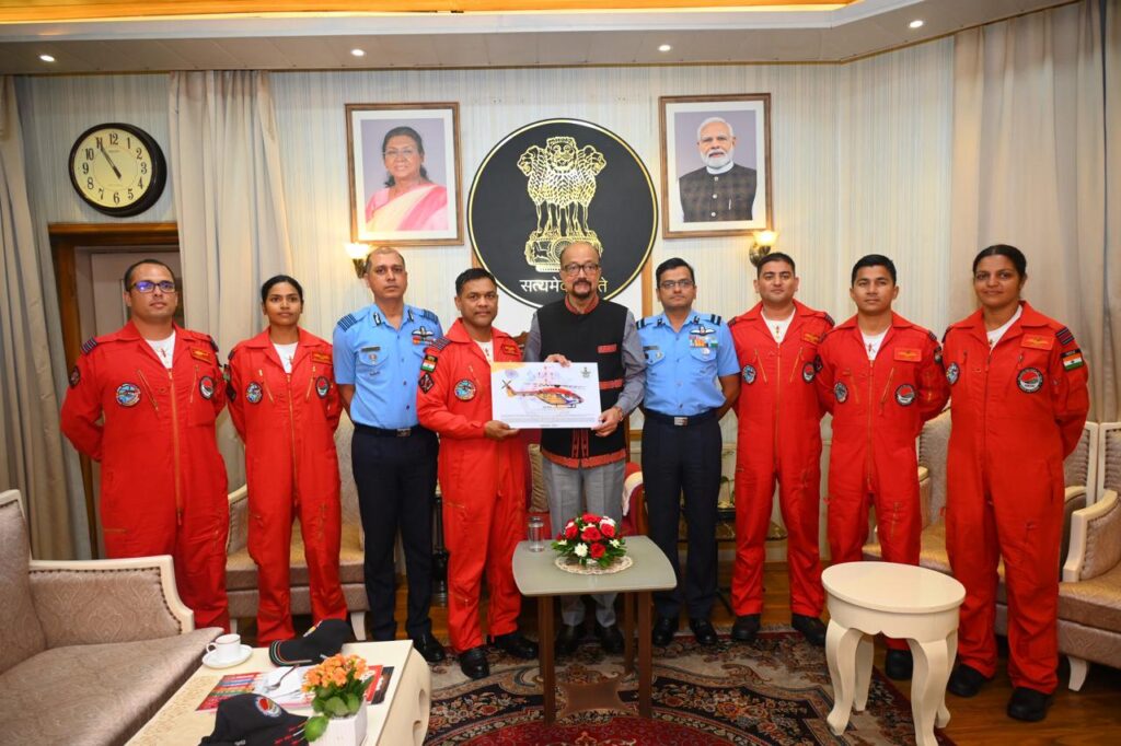 राज्योत्सव 2026 से पूर्व सारंग हेलीकॉप्टर डिस्प्ले टीम ने छत्तीसगढ़ के राज्यपाल से शिष्टाचार भेंट की