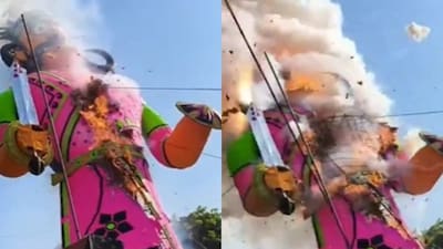 दशहरा उत्सव के दौरान टला बड़ा हादसा शार्ट सर्किट से ही हो गया रावण दहन…